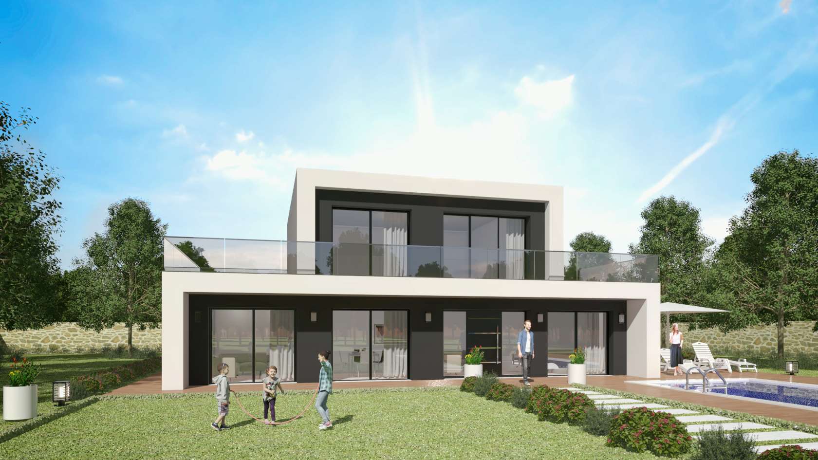 Maison Toit Plat Moderne - Maison Archi Toit Plat - Architecte et